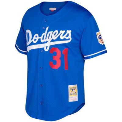 MLB Mike Piazza Los Angeles Dodgers Big & Tall Cooperstown Collection Mesh Button-Up Jersey