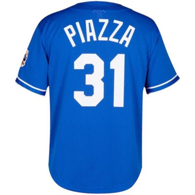 MLB Mike Piazza Los Angeles Dodgers Big & Tall Cooperstown Collection Mesh Button-Up Jersey