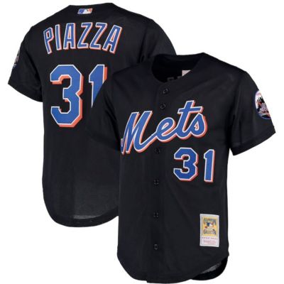 MLB Mike Piazza New York Mets Big & Tall Cooperstown Collection Mesh Button-Up Jersey