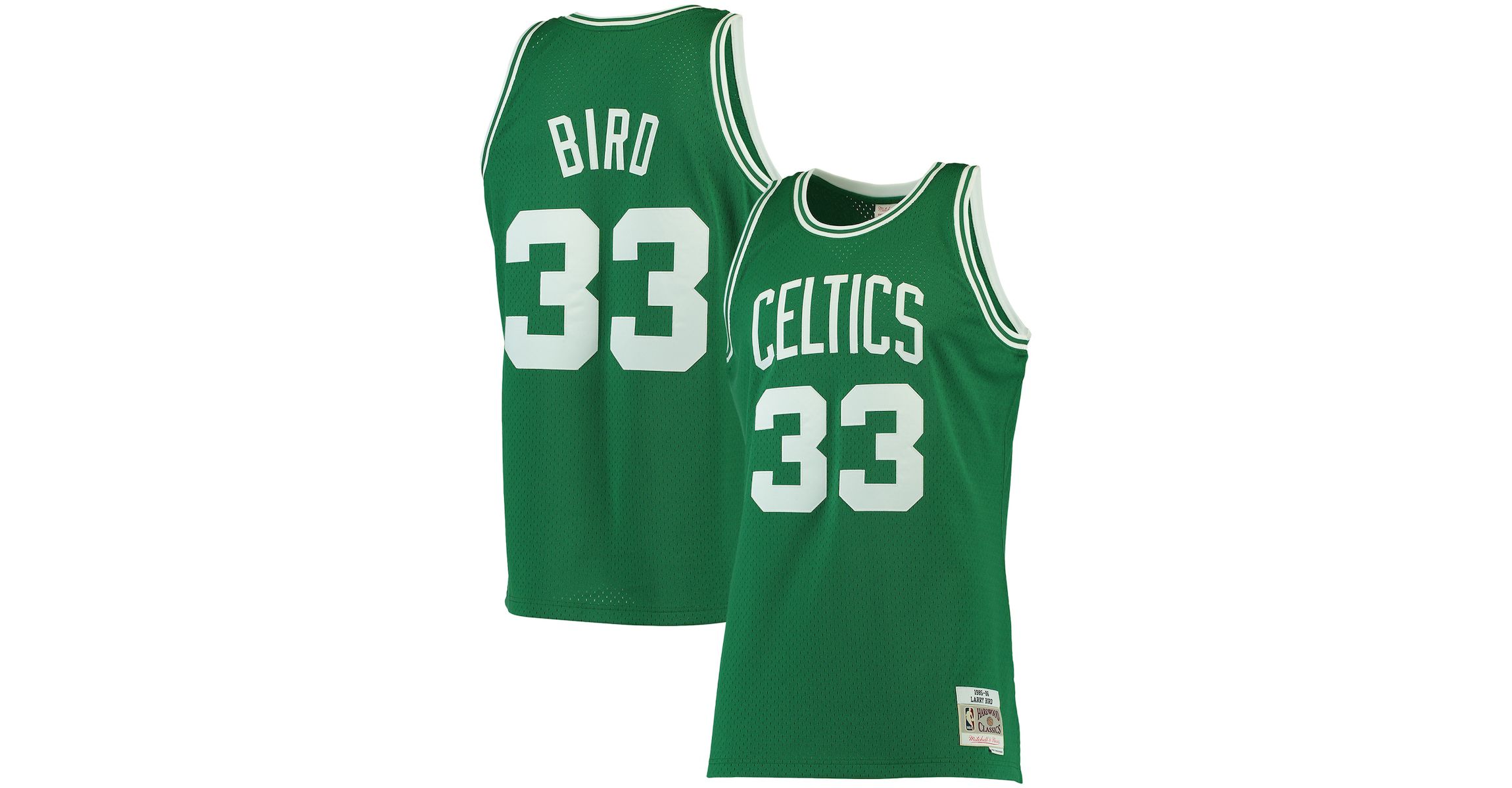 NBA Larry Bird Kelly Boston Celtics 1985/86 Big & Tall Hardwood Classics Swingman Jersey