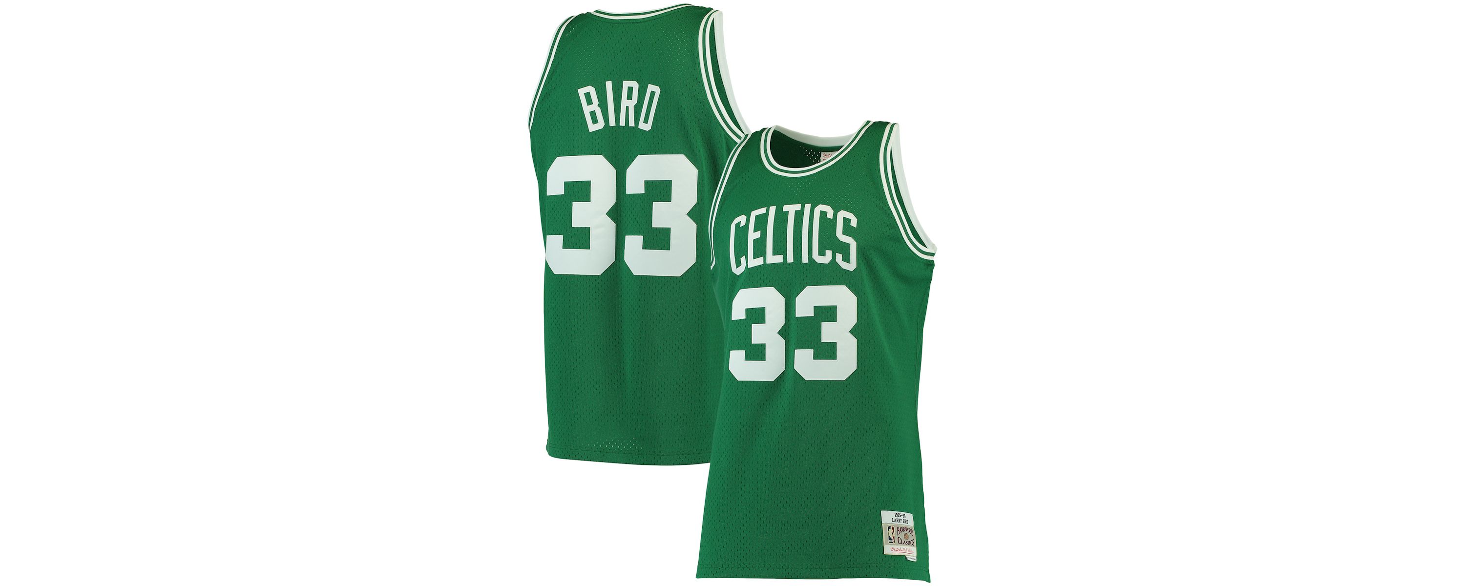 NBA Larry Bird Kelly Boston Celtics 1985/86 Big & Tall Hardwood Classics Swingman Jersey