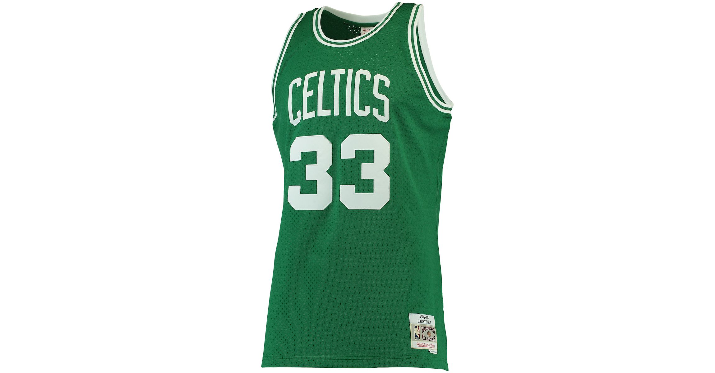 NBA Larry Bird Kelly Boston Celtics 1985/86 Big & Tall Hardwood Classics Swingman Jersey