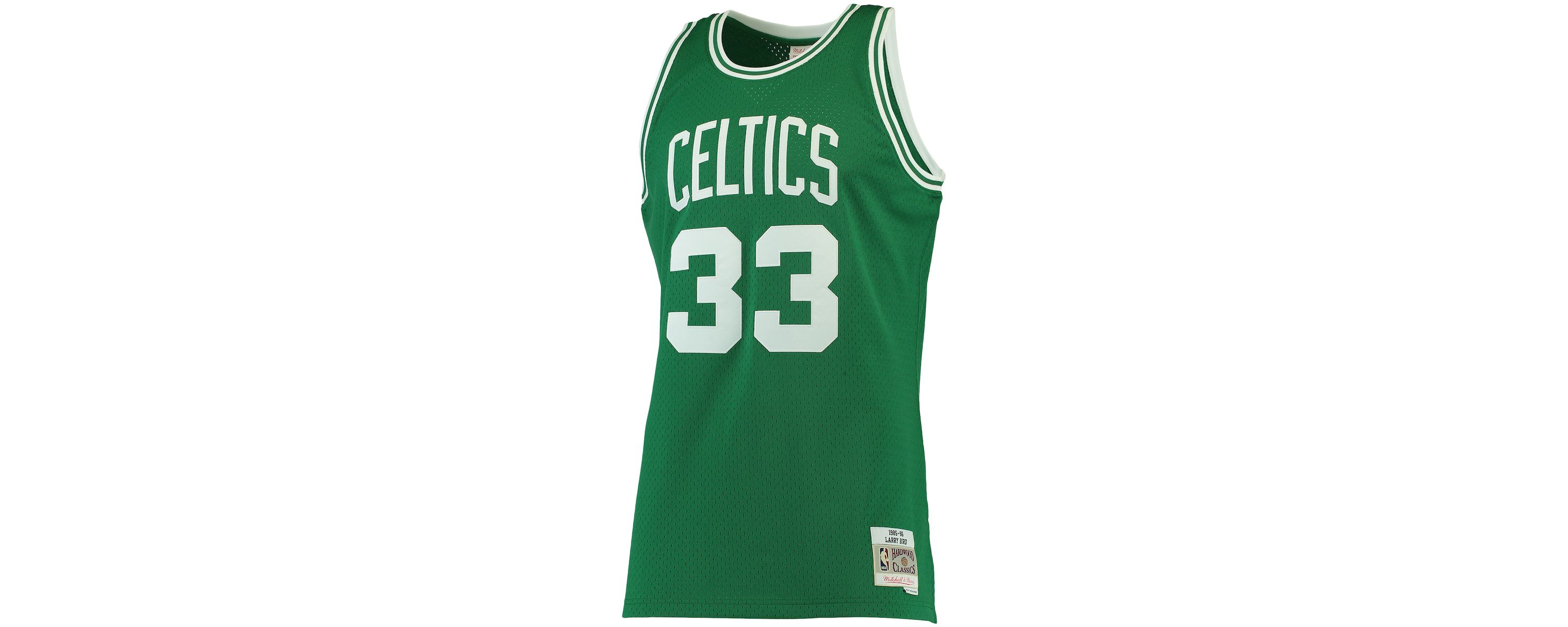 NBA Larry Bird Kelly Boston Celtics 1985/86 Big & Tall Hardwood Classics Swingman Jersey