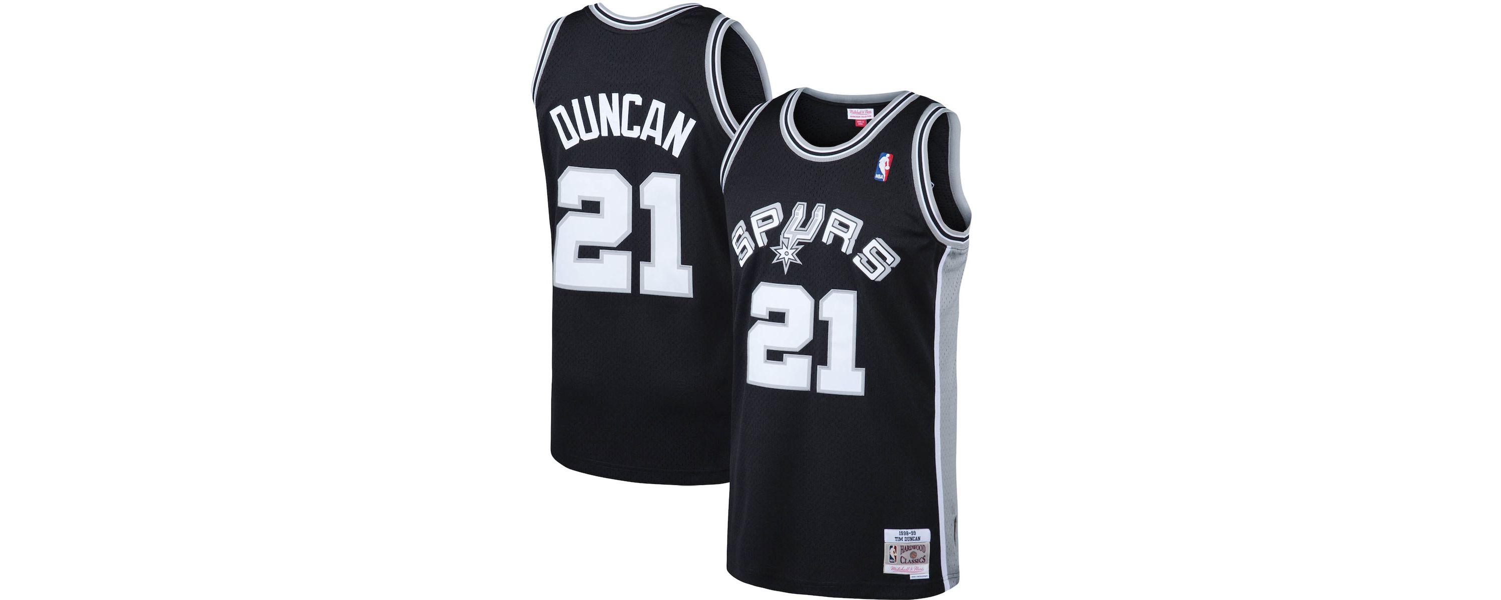 NBA Tim Duncan San Antonio Spurs 1998/99 Big & Tall Hardwood Classics Swingman Jersey