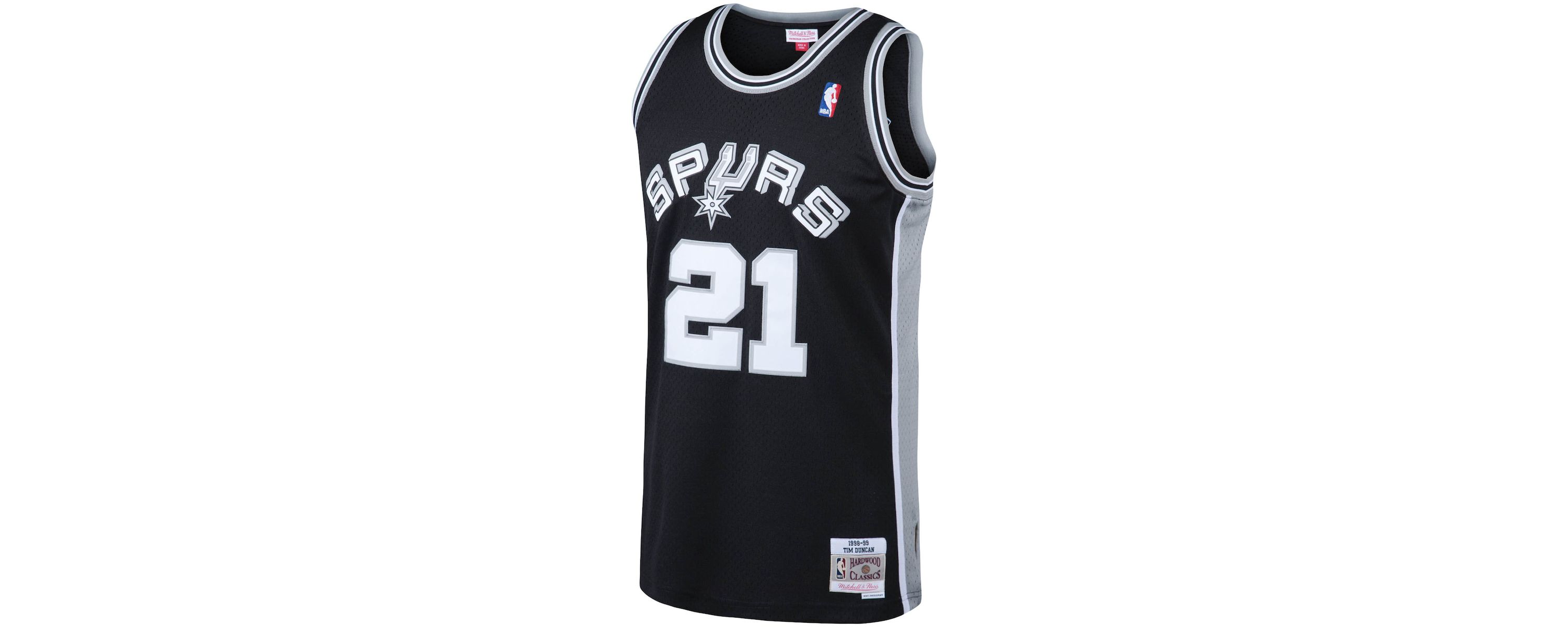 NBA Tim Duncan San Antonio Spurs 1998/99 Big & Tall Hardwood Classics Swingman Jersey