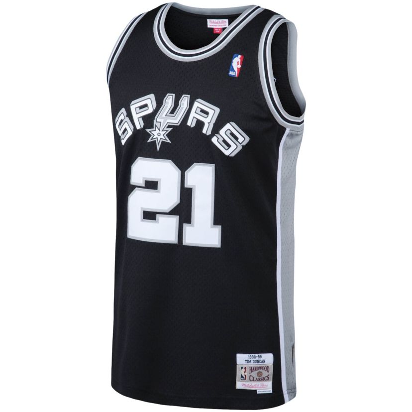 NBA Tim Duncan San Antonio Spurs 1998/99 Big & Tall Hardwood Classics Swingman Jersey