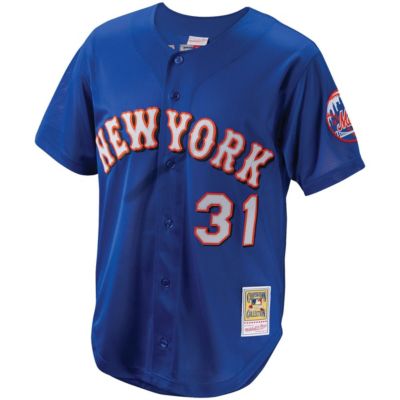 MLB Mike Piazza New York Mets Cooperstown Collection Mesh Batting Practice Button-Up Jersey