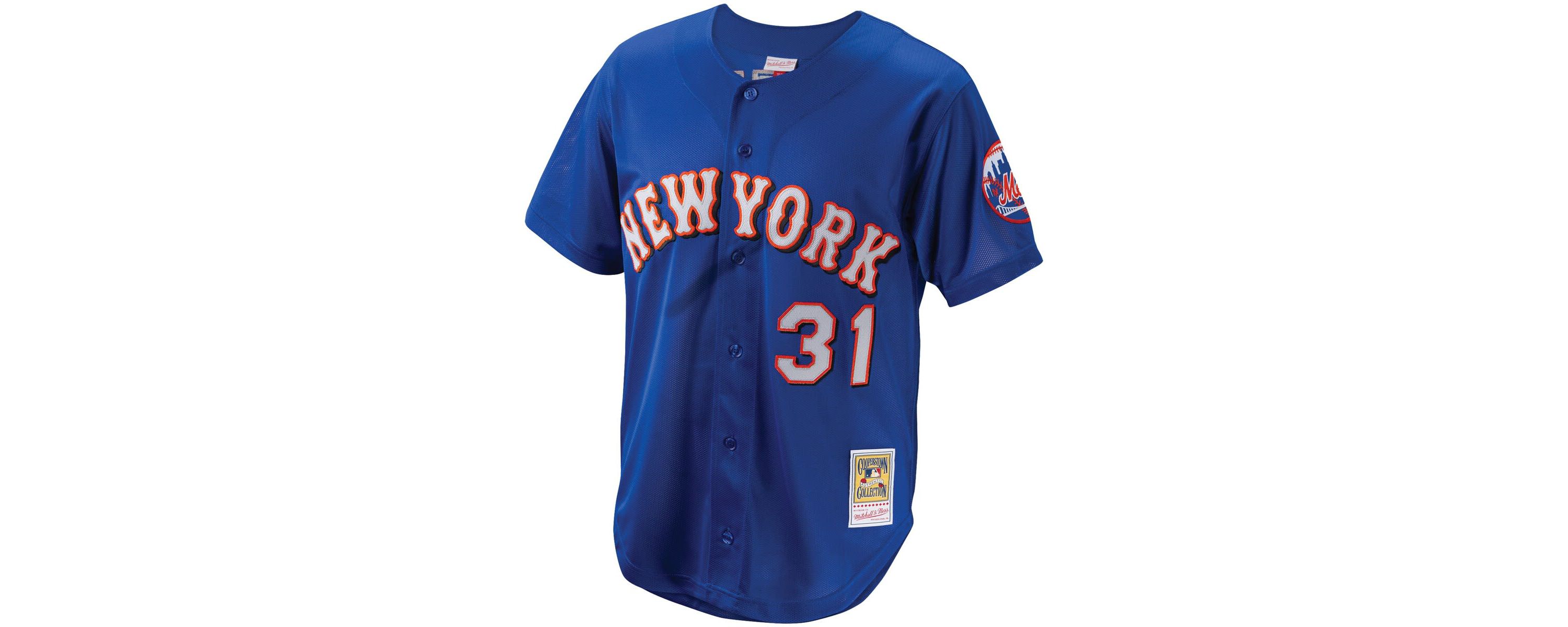 MLB Mike Piazza New York Mets Cooperstown Collection Mesh Batting Practice Button-Up Jersey