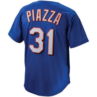 MLB Mike Piazza New York Mets Cooperstown Collection Mesh Batting Practice Button-Up Jersey