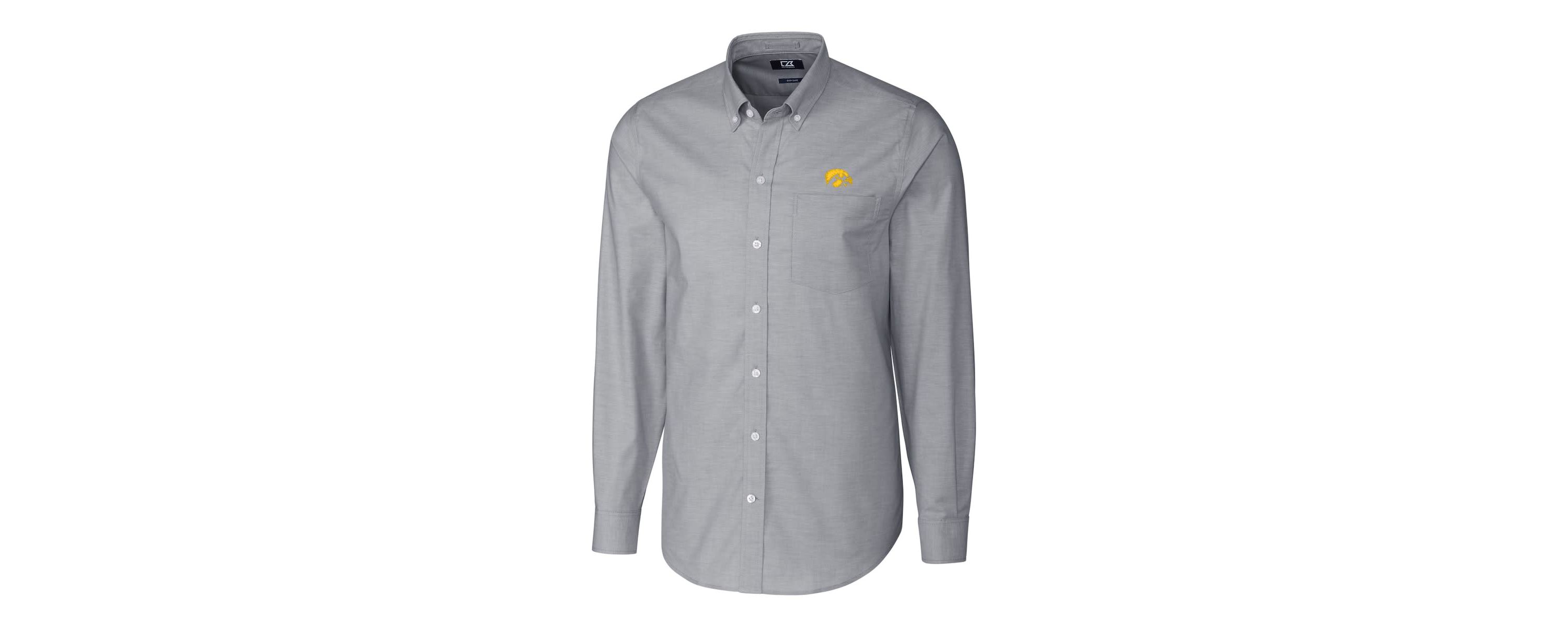 NCAA Iowa Hawkeyes Stretch Oxford Big & Tall Long Sleeve Button-Down Shirt