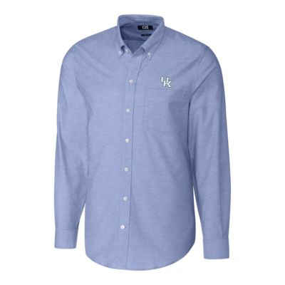 NCAA Kentucky Wildcats Stretch Oxford Big & Tall Long Sleeve Button-Down Shirt