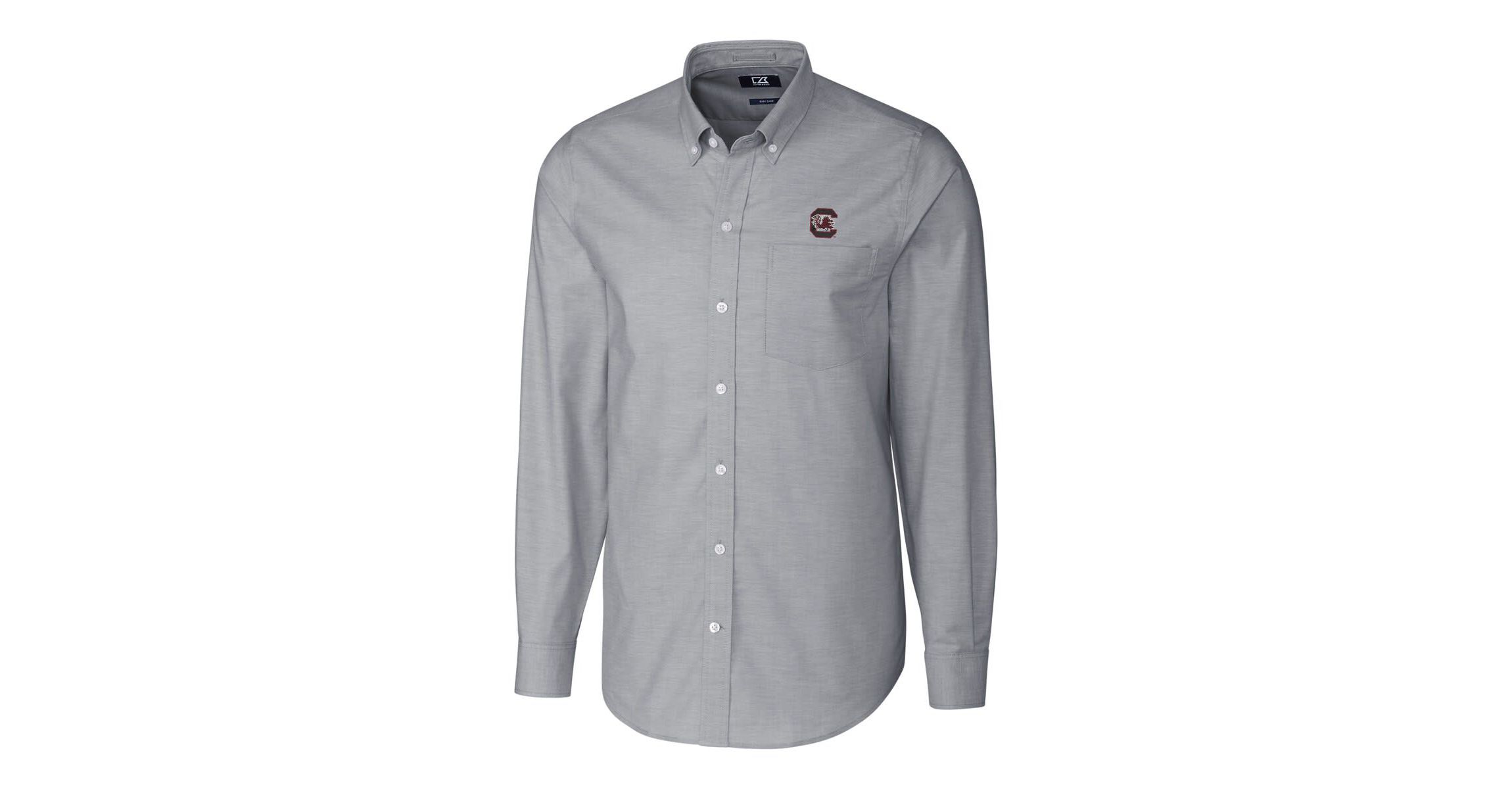 NCAA South Carolina Gamecocks Stretch Oxford Big & Tall Long Sleeve Button-Down Shirt
