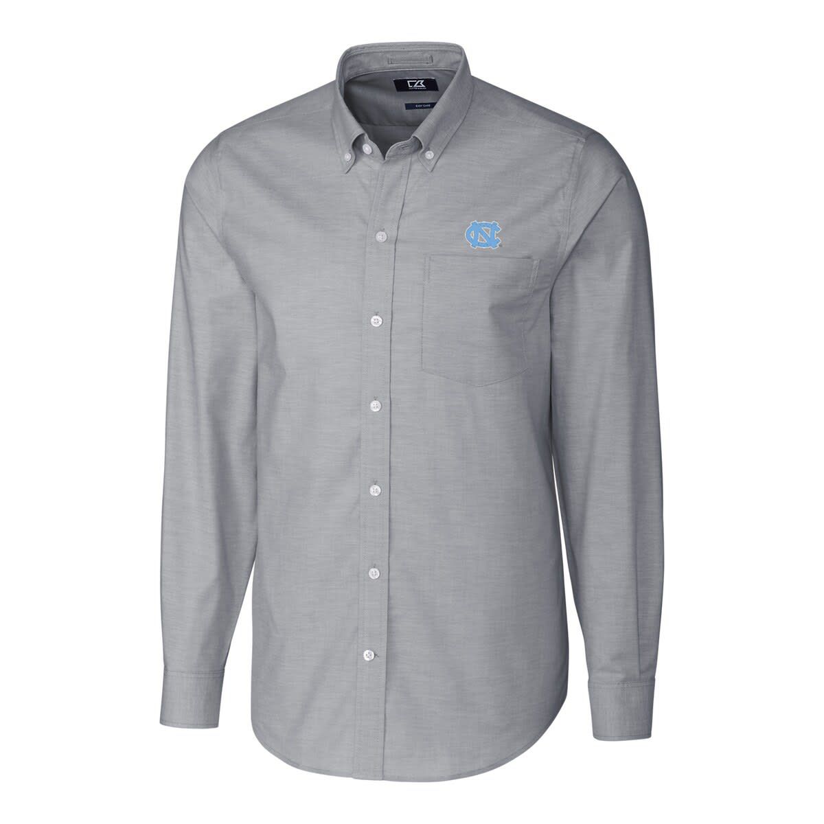 NCAA North Carolina Tar Heels Stretch Oxford Big & Tall Long Sleeve Button-Down Shirt