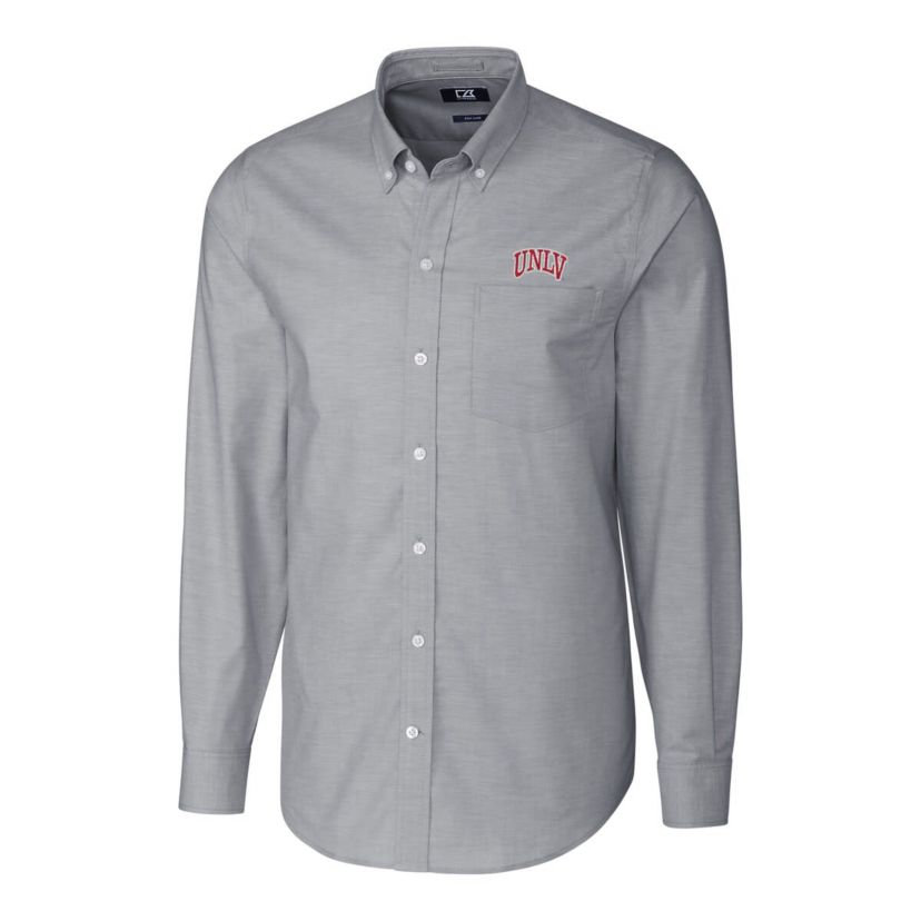 NCAA UNLV Rebels Stretch Oxford Big & Tall Long Sleeve Button-Down Shirt