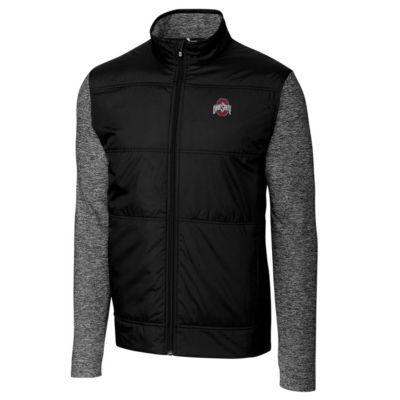 Cutter & Buck Men's NCAA Ohio State Buckeyes Stealth Full-Zip Jacket, Black, 2XL -  0889820811795