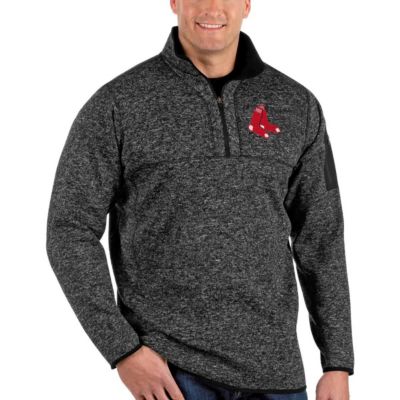 Boston Red Sox MLB Fortune Big & Tall Quarter-Zip Pullover Jacket