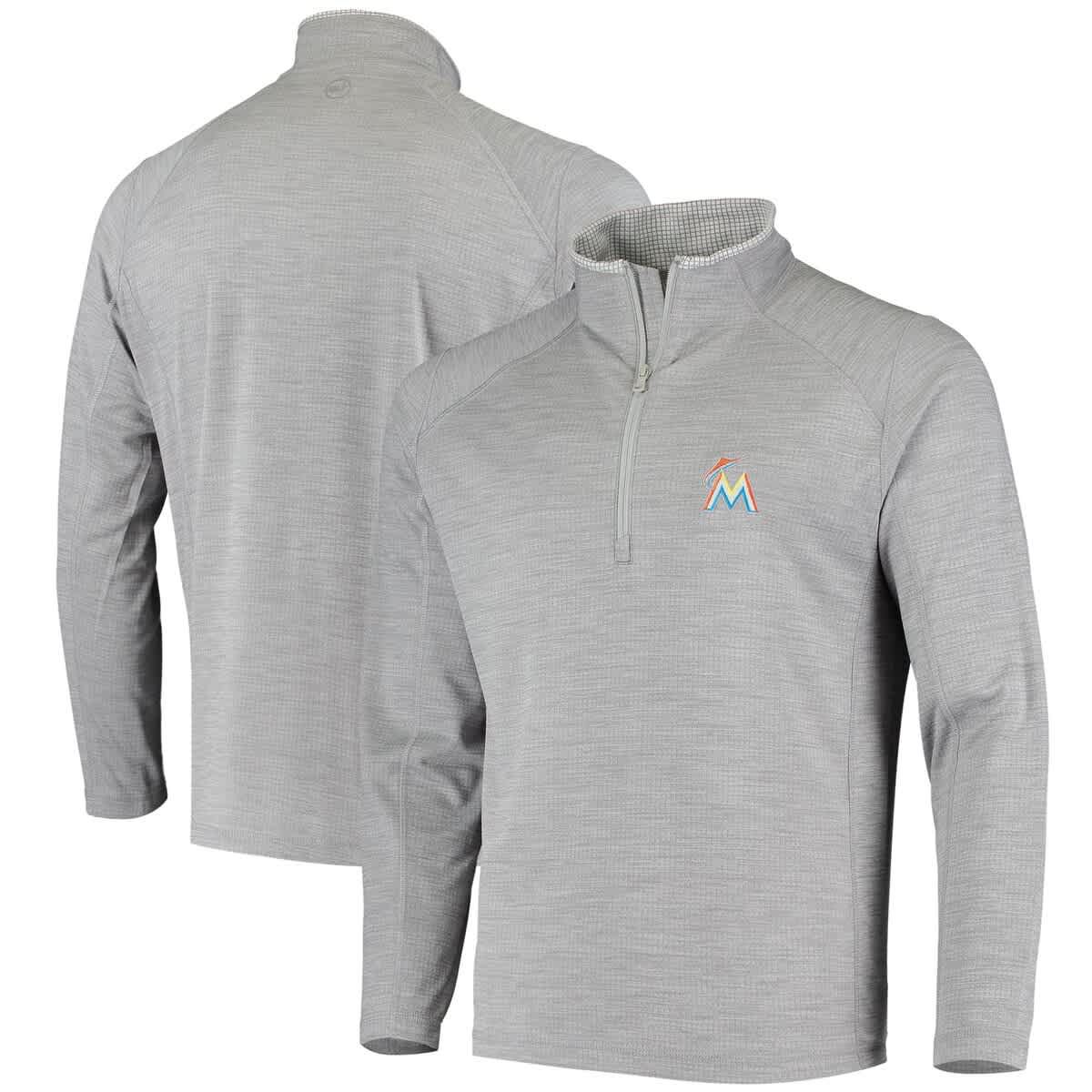 MLB Vineyard Vines Miami Marlins Performance Sankaty Half-Zip Pullover Top