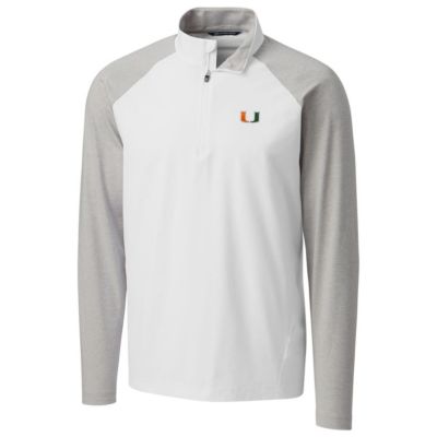 Miami (FL) Hurricanes NCAA Response Hybrid Overknit Quarter-Zip Pullover Jacket