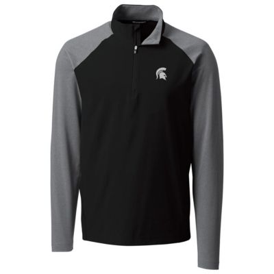 NCAA Michigan State Spartans Response Hybrid Overknit Quarter-Zip Pullover Jacket