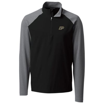 NCAA Purdue Boilermakers Response Hybrid Overknit Quarter-Zip Pullover Jacket