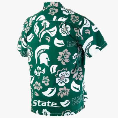 NCAA Michigan State Spartans Floral Button-Up Shirt