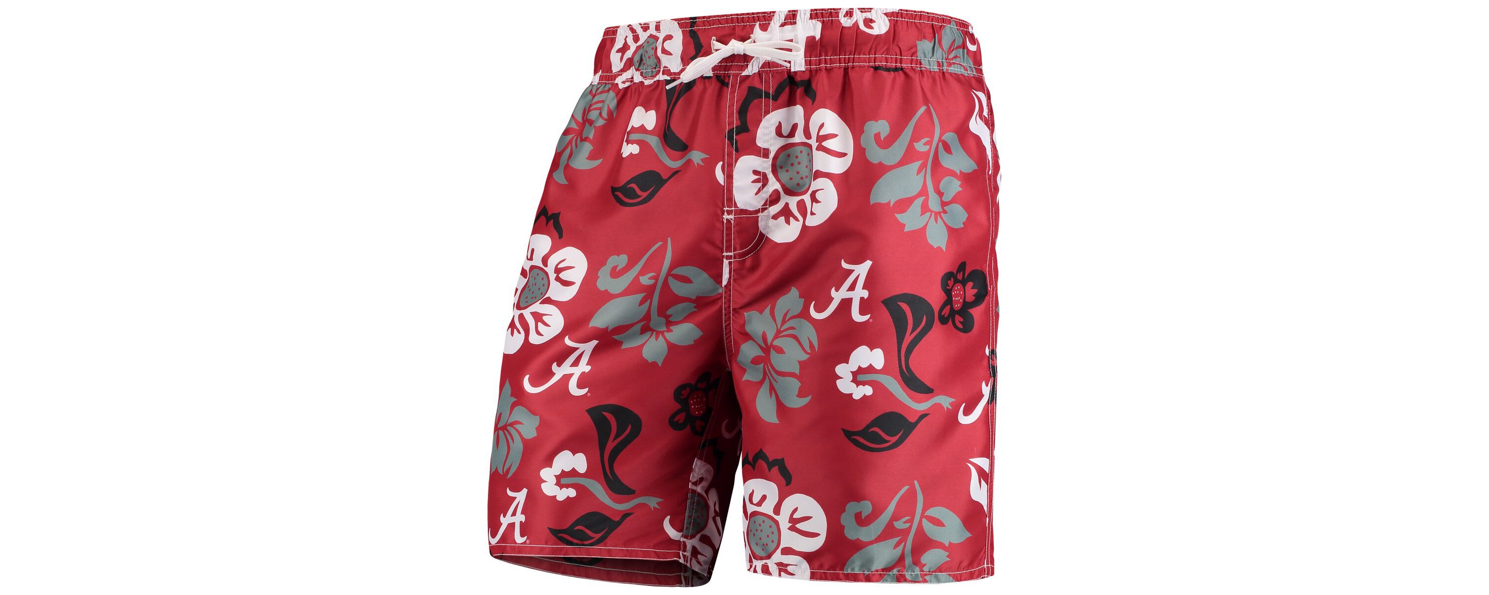 Alabama Crimson Tide NCAA Alabama Tide Floral Volley Swim Trunks