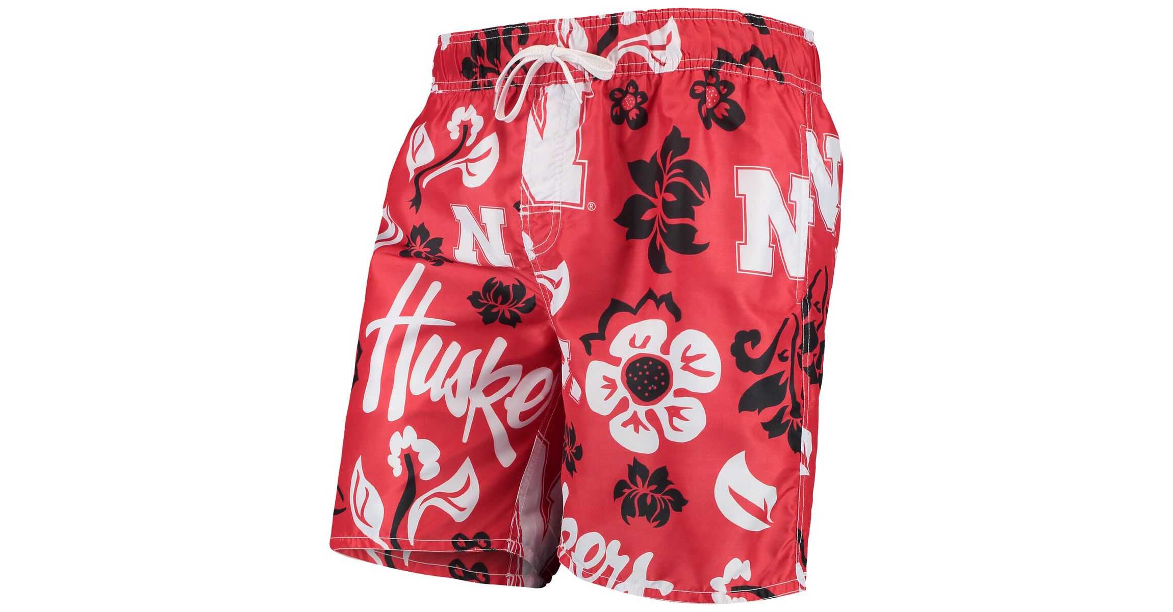 NCAA Nebraska Huskers Floral Volley Swim Trunks