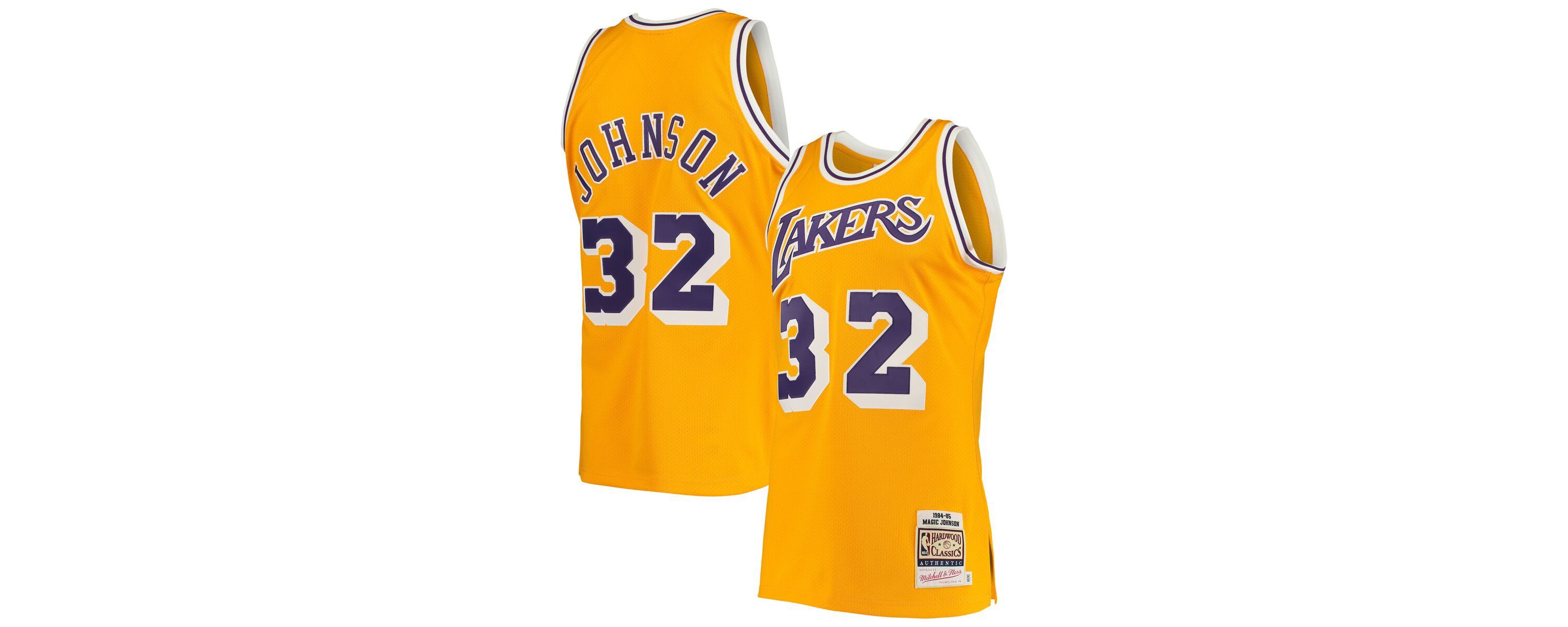 NBA Magic Johnson Los Angeles Lakers 1984/85 Hardwood Classics Authentic Jersey