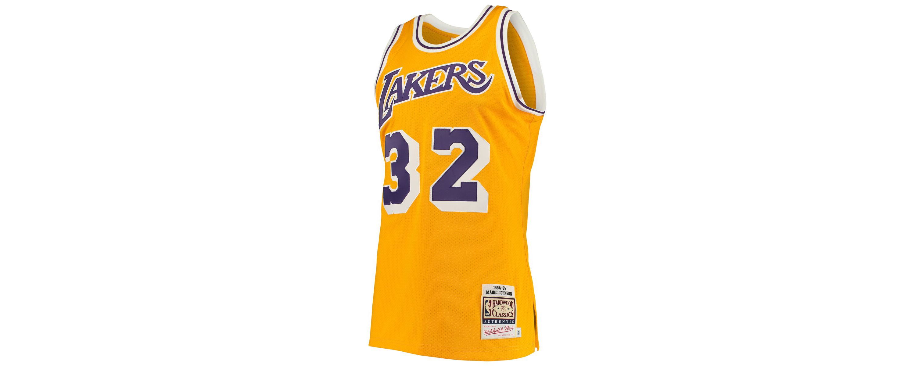 NBA Magic Johnson Los Angeles Lakers 1984/85 Hardwood Classics Authentic Jersey