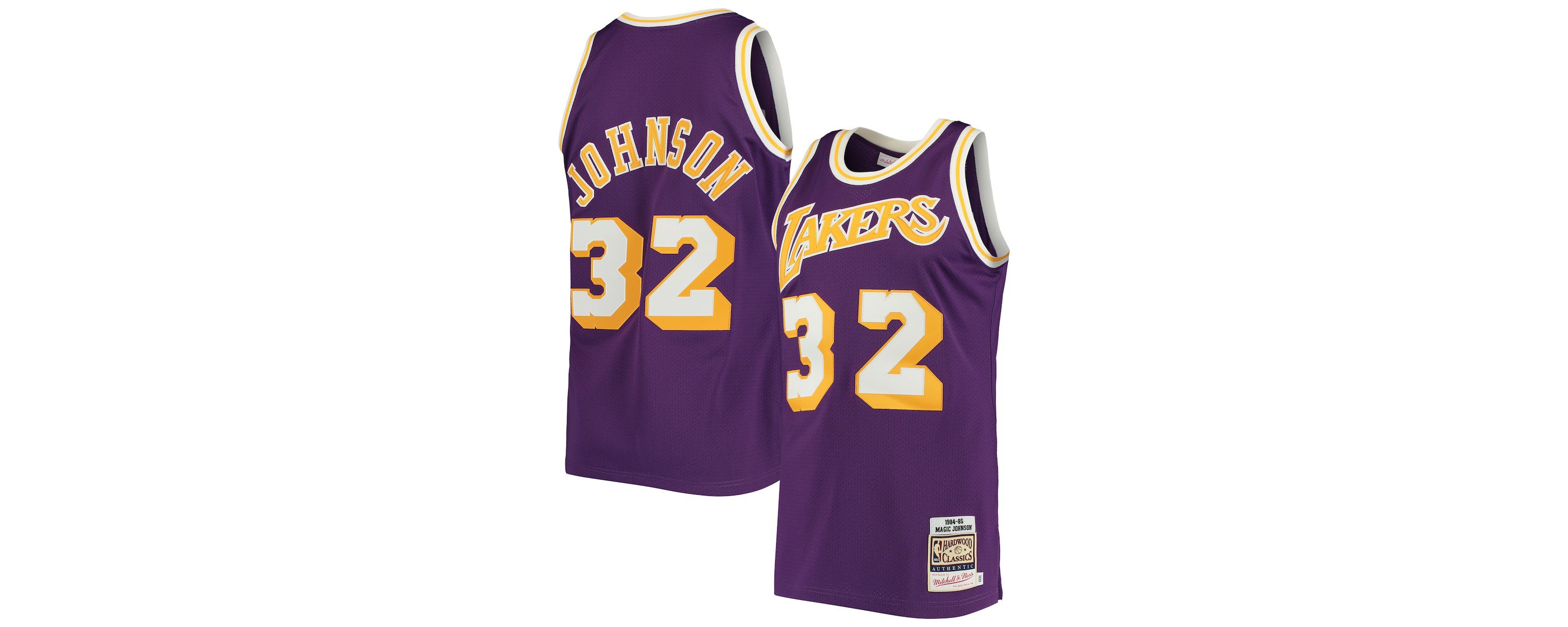 NBA Magic Johnson Los Angeles Lakers 1984/85 Hardwood Classics Authentic Jersey