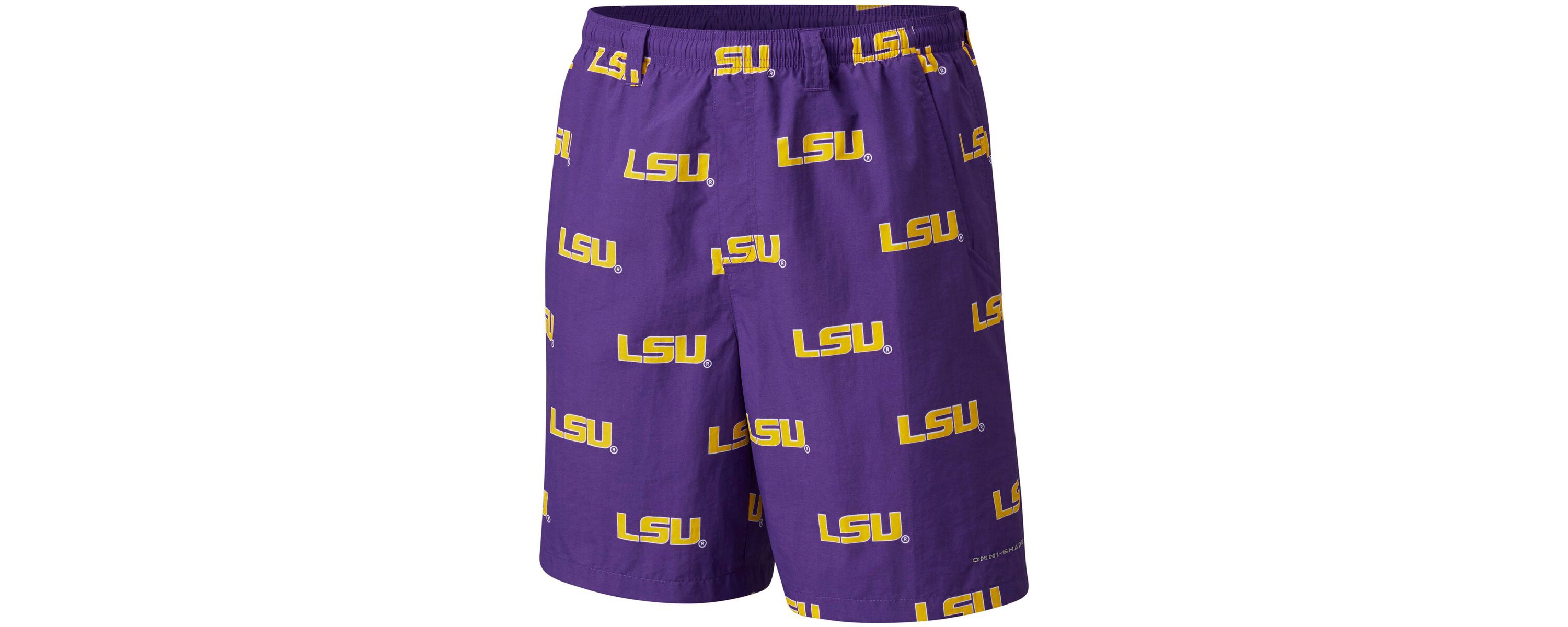 NCAA LSU Tigers Big & Tall Backcast Shorts