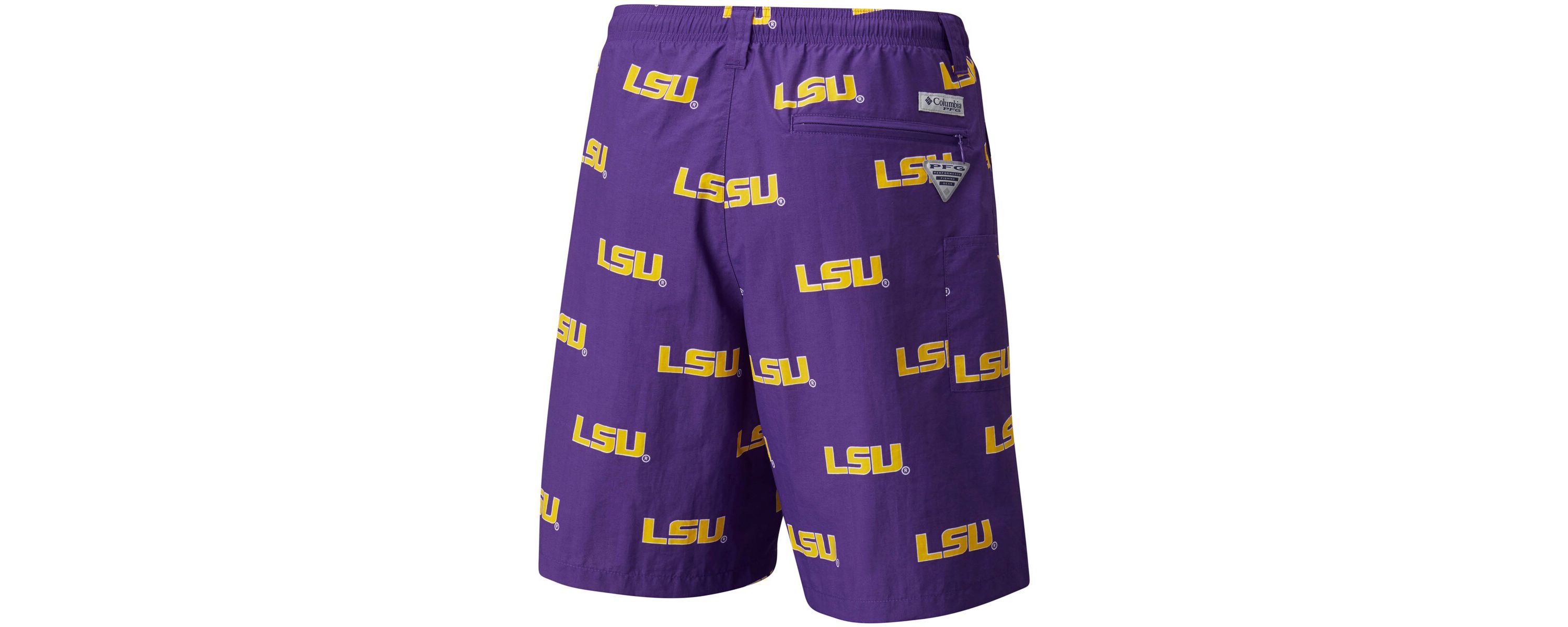 NCAA LSU Tigers Big & Tall Backcast Shorts
