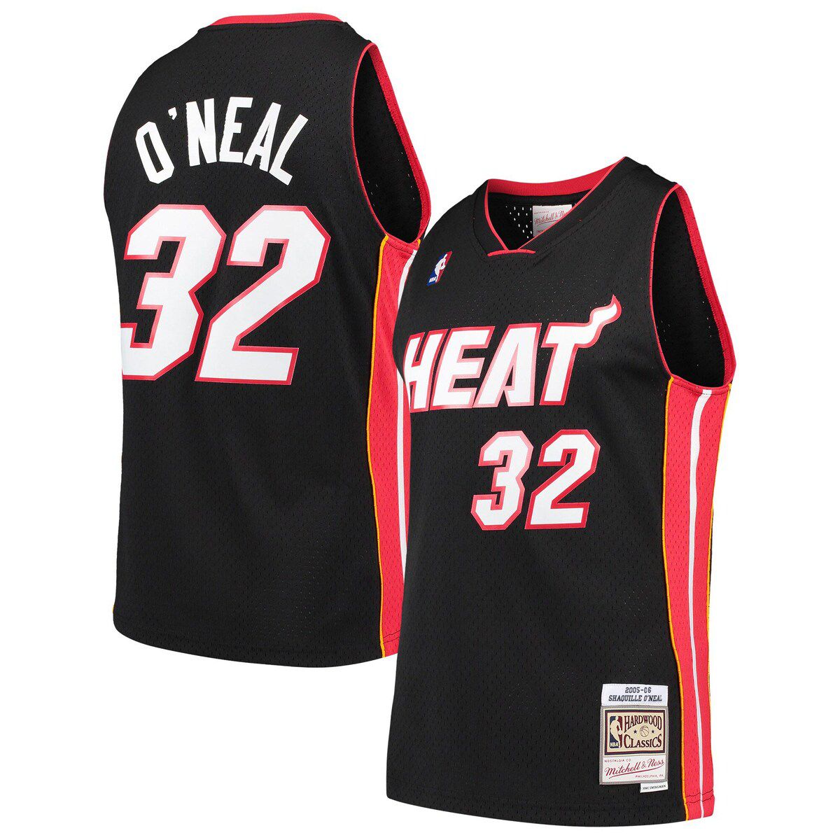 NBA Shaquille ONeal Miami Heat Hardwood Classics Swingman Jersey