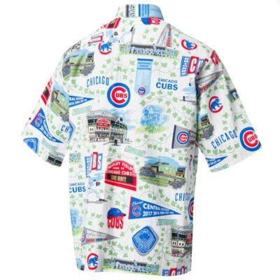 MLB Chicago Cubs Scenic Button-Up Shirt - White