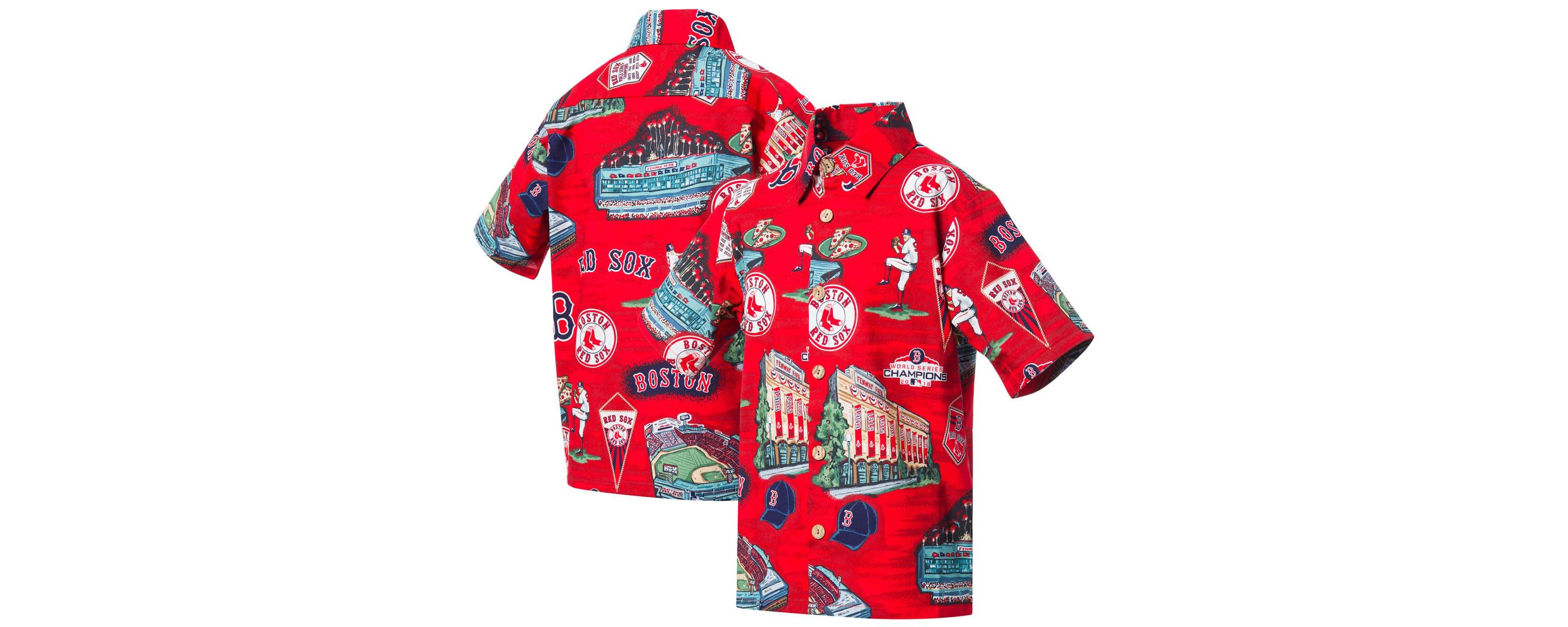 Boston Red Sox MLB Boston Sox Scenic Button-Down Shirt - Red