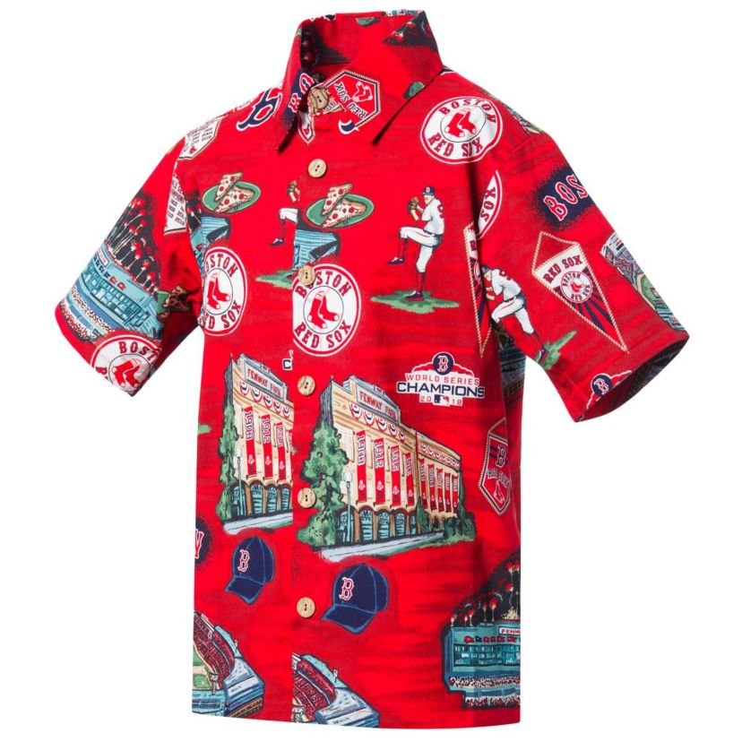 Boston Red Sox MLB Boston Sox Scenic Button-Down Shirt - Red