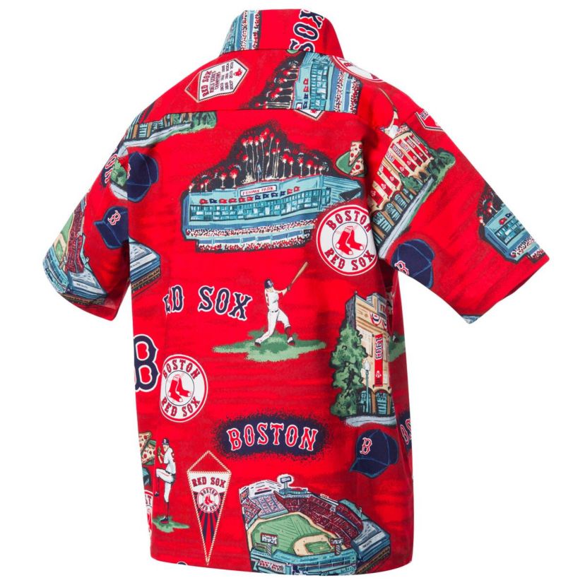 Boston Red Sox MLB Boston Sox Scenic Button-Down Shirt - Red