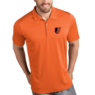 Antigua Men's MLB Baltimore Orioles Tribute Polo, Orange, 3XL