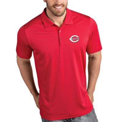 Antigua Men's MLB Cincinnati Reds Tribute Polo, Red, 4XL