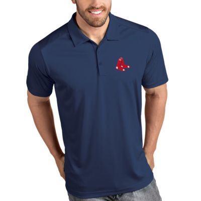 Antigua Men's Boston Red Sox MLB Boston Sox Tribute Polo, Navy Blue, Large