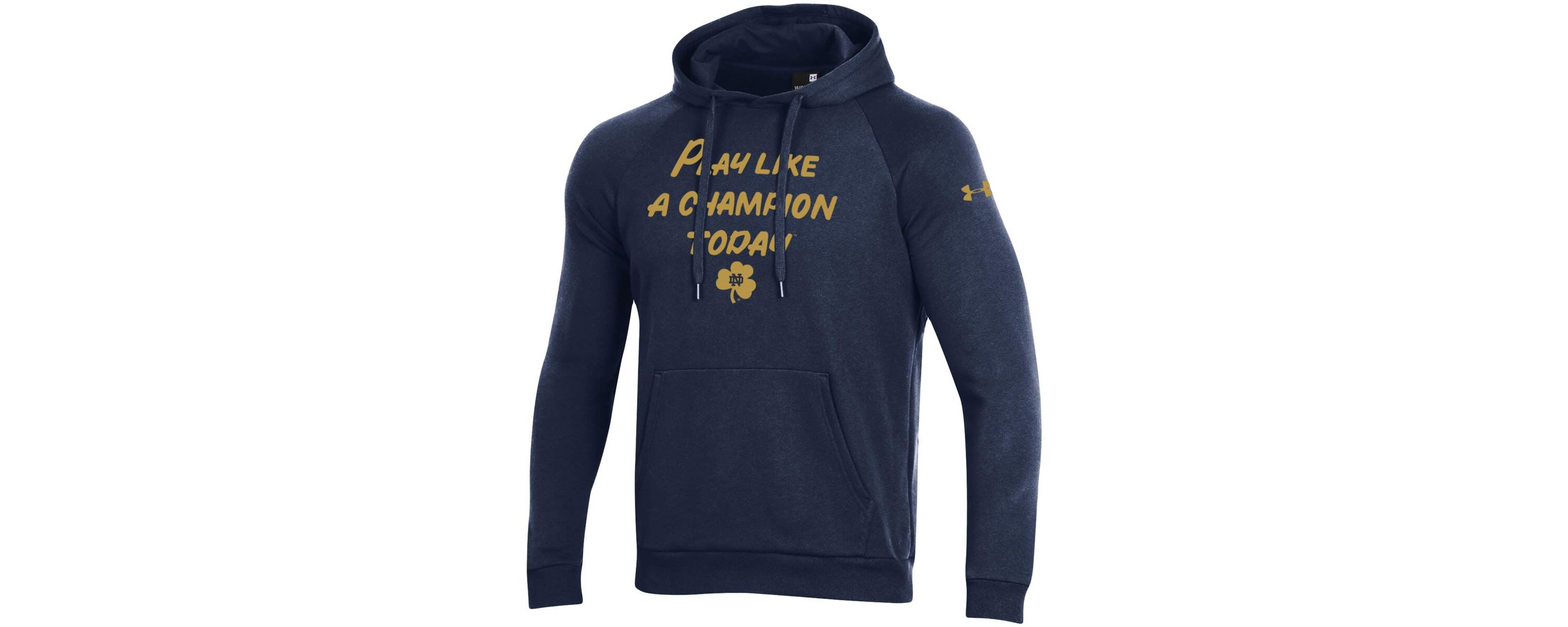 NCAA Under Armour Notre Dame Fighting Irish Play Like A Today All Day Raglan Fleece Hoodie