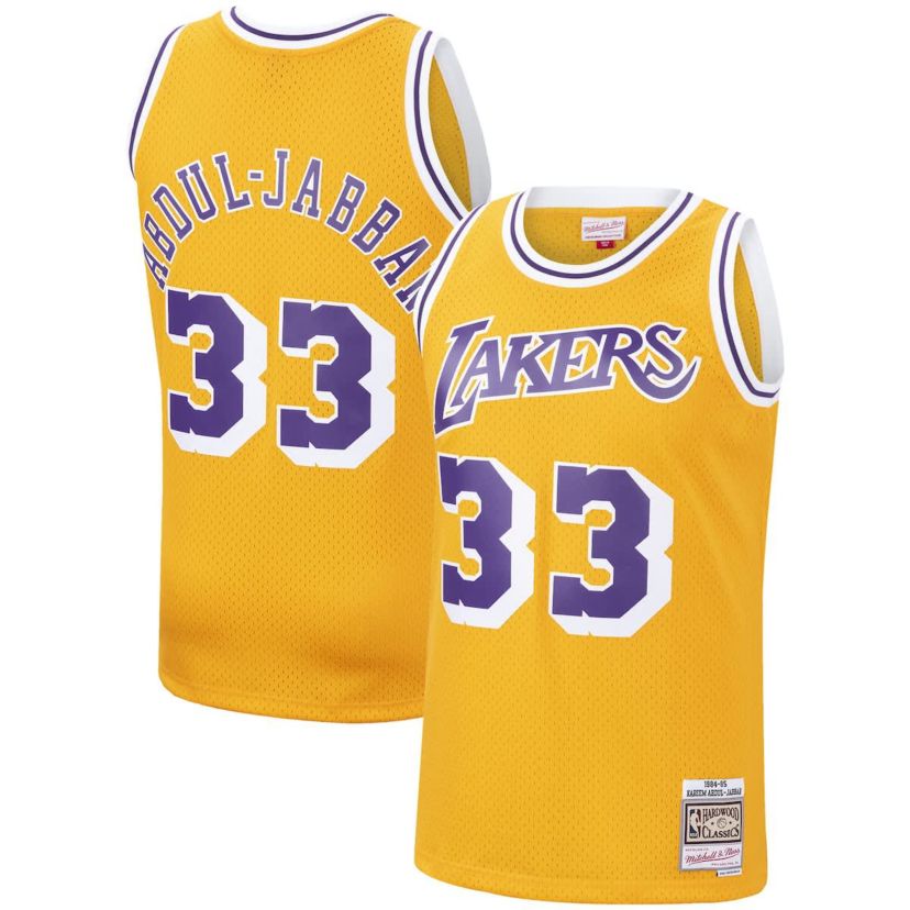 NBA Kareem Abdul-Jabbar Los Angeles Lakers Hardwood Classics Swingman Jersey