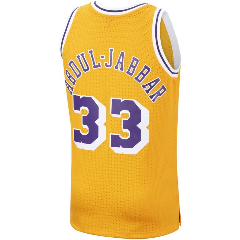 NBA Kareem Abdul-Jabbar Los Angeles Lakers Hardwood Classics Swingman Jersey