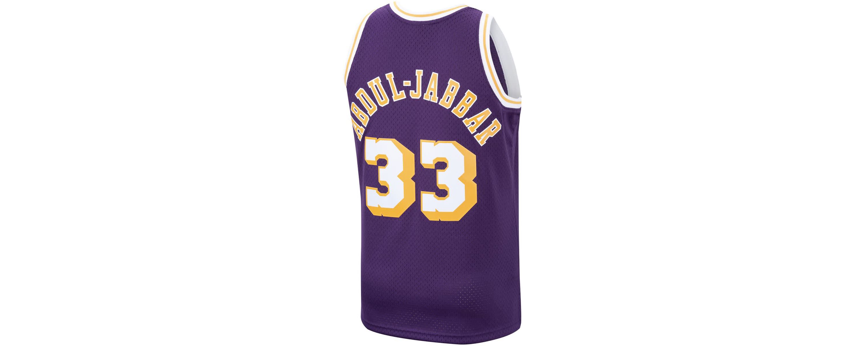 NBA Kareem Abdul-Jabbar Los Angeles Lakers Hardwood Classics Swingman Jersey