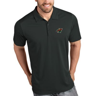 Antigua Men's NHL Minnesota Wild Tribute Polo, Gray, 4XL