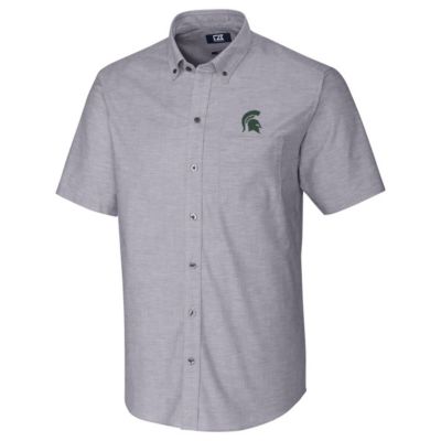 NCAA Michigan State Spartans Stretch Oxford Button-Down Short Sleeve Shirt