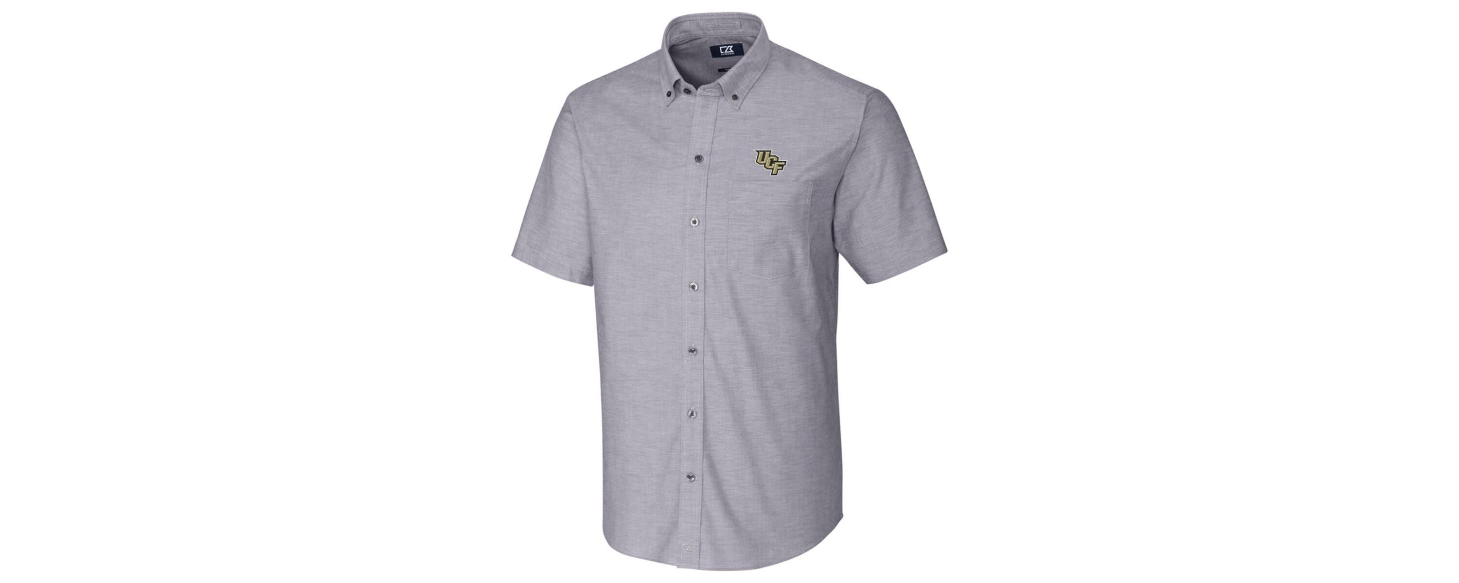 NCAA UCF Knights Stretch Oxford Button-Down Short Sleeve Shirt