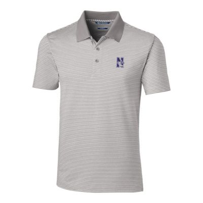 NCAA Northwestern Wildcats Forge Tonal Stripe Tailored Fit Polo Shirt