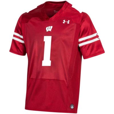 NCAA Under Armour #1 Wisconsin Badgers Replica Football Jersey