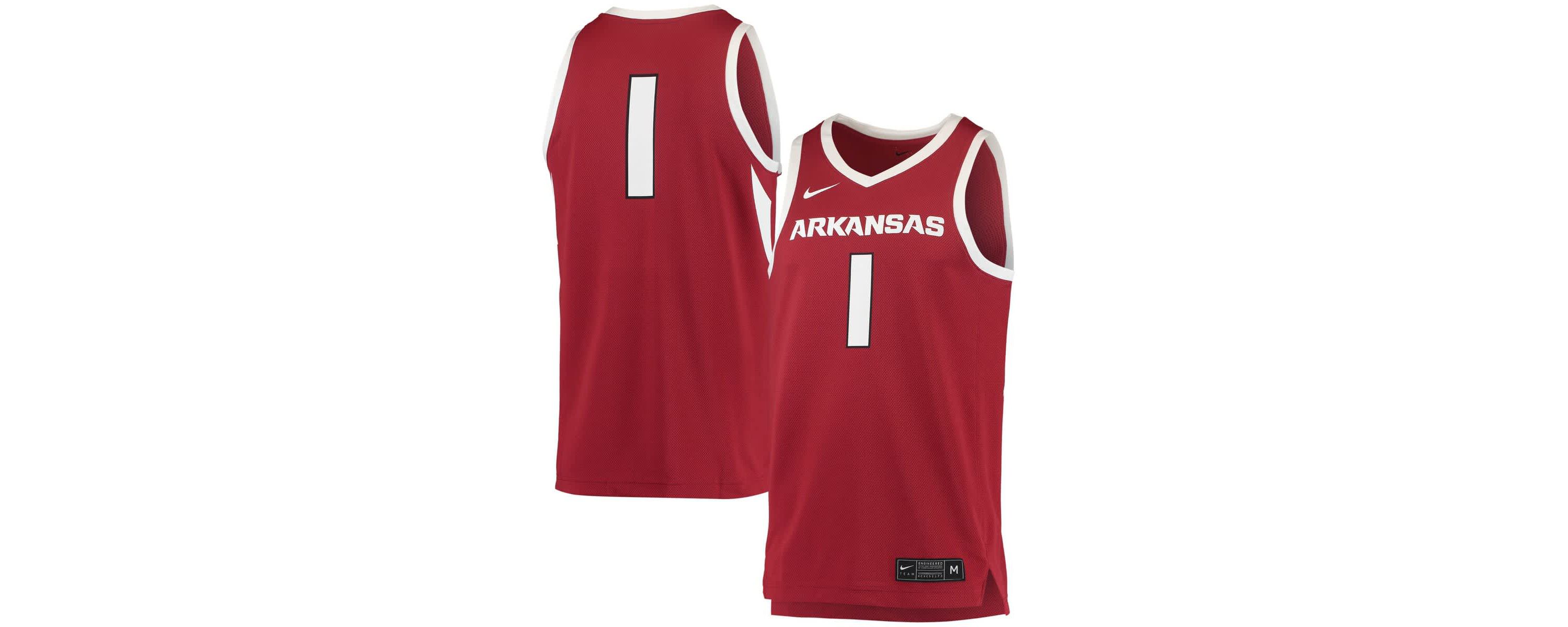 NCAA Nike #1 Arkansas Razorbacks Replica Jersey